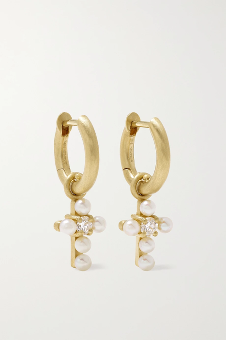 유럽직배송 아이린뉴워스 귀걸이 IRENE NEUWIRTH Immaculate 18-karat gold, turquoise and diamond hoop earrings 13452677152847402