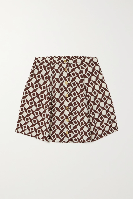 유럽직배송 리포메이션 미니스커트 REFORMATION + NET SUSTAIN Vicente printed crepe mini skirt 38063312420092255