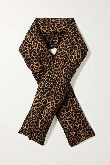 유럽직배송 생로랑 SAINT LAURENT Quilted padded leopard-print shell scarf 42247633208649868