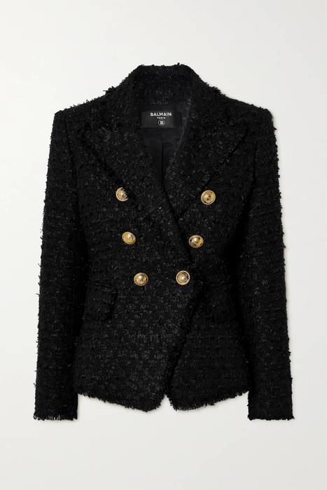 유럽직배송 발망 자켓 BALMAIN Fringed cotton-blend bouclé-tweed jacket 22250442026119178