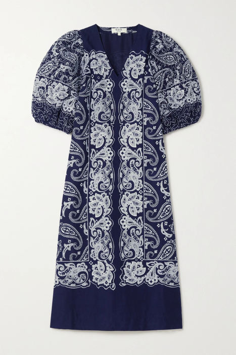 유럽직배송 Sea SEA Theodora embroidered printed cotton-voile midi dress 32027475399500796