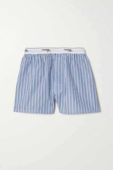 유럽직배송 HOMMEGIRLS Striped cotton-poplin shorts 36856120585195814
