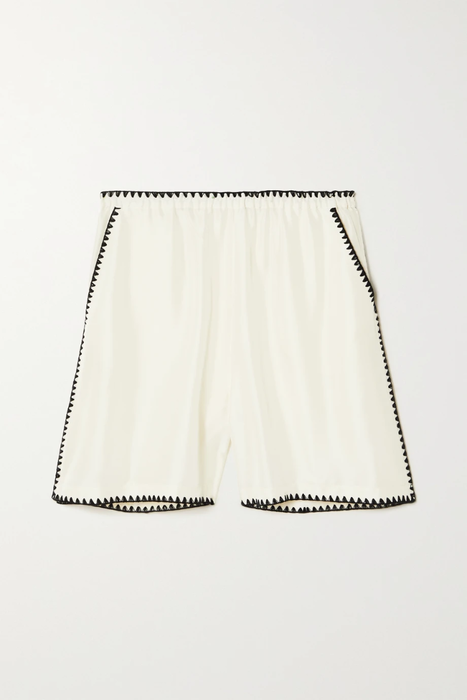 유럽직배송 토템 TOTÊME Embroidered silk shorts 29419655932728939