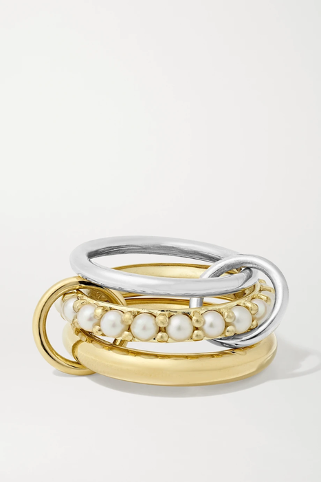 유럽직배송 스피넬리 킬콜린 반지 SPINELLI KILCOLLIN Set of three 18-karat gold, sterling silver and pearl rings 16301891330137725