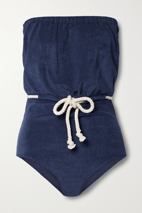 유럽직배송 리사마리페르난데즈 LISA MARIE FERNANDEZ Victor strapless rope-detailed stretch-cotton terry swimsuit 27086482324427287
