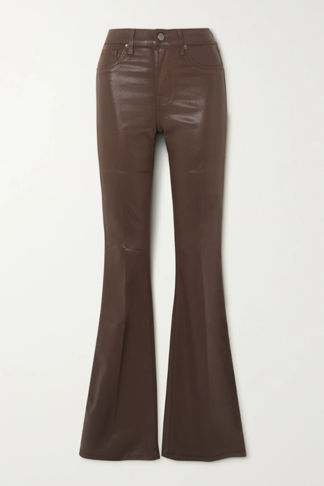 유럽직배송 베로니카비어드 팬츠 VERONICA BEARD Beverly coated stretch-denim flared pants 24772899113390388