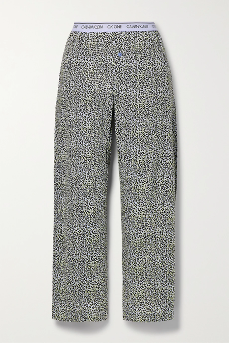 유럽직배송 캘빈클라인 CALVIN KLEIN CK One leopard-print cotton-jersey pajama pants 24665545640705524