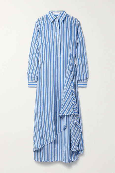 유럽직배송 마이클코어스콜렉션 셔츠원피스 MICHAEL KORS COLLECTION Striped organic silk crepe de chine shirt dress 29419655932420020