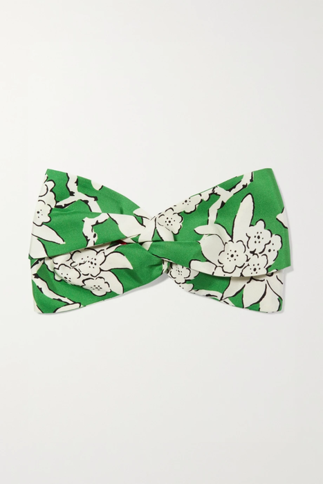 유럽직배송 발렌티노 VALENTINO Floral-print silk-twill headband 1890828705401967