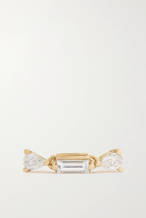 유럽직배송 DELFINA DELETTREZ 18-karat gold diamond single earring 34344356236832210