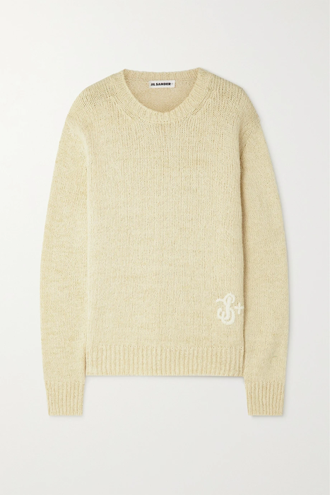 유럽직배송 질샌더 스웨터 JIL SANDER Embroidered cotton and wool-blend sweater 24772899113296417