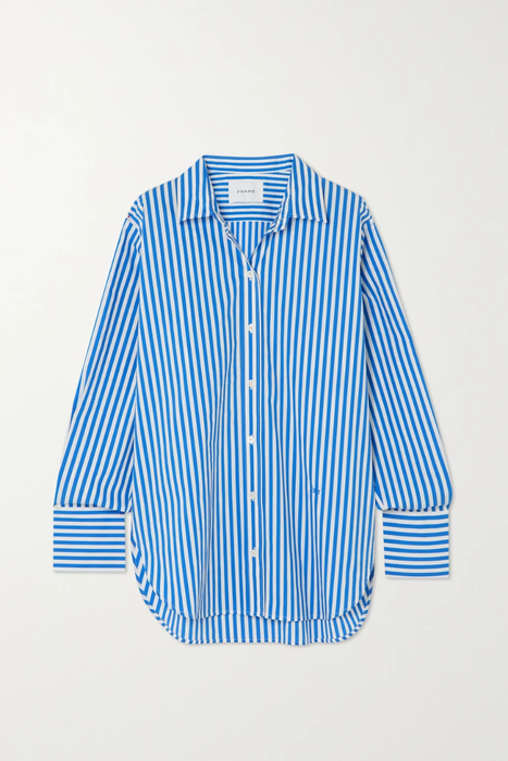 유럽직배송 프레임 셔츠 FRAME Striped organic cotton-poplin shirt 34344356236613843