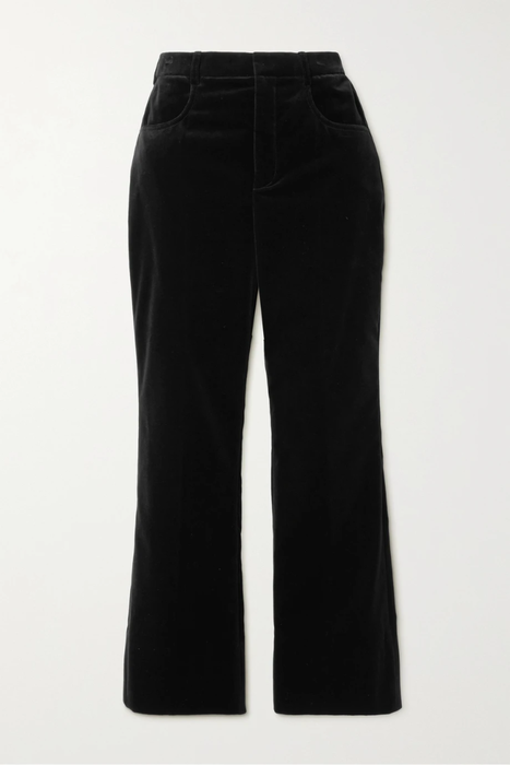 유럽직배송 생로랑 팬츠 SAINT LAURENT Cropped cotton flared pants 38063312419812364