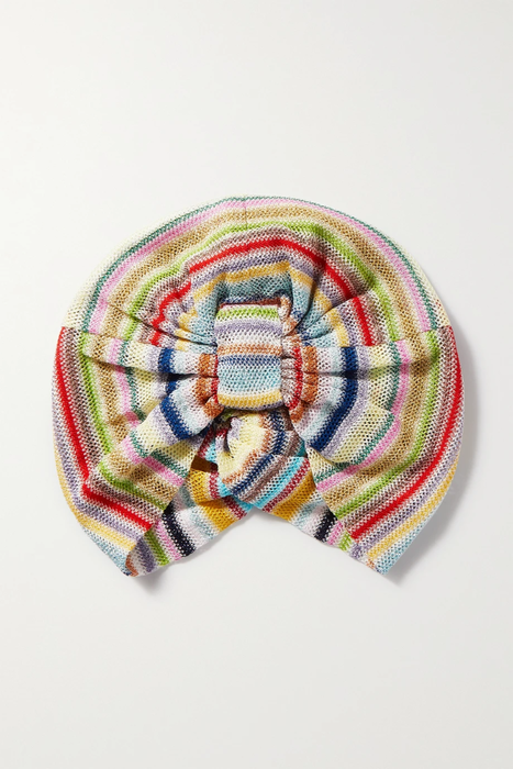 유럽직배송 미쏘니 MISSONI Striped crochet-knit hair wrap 32027475399299141