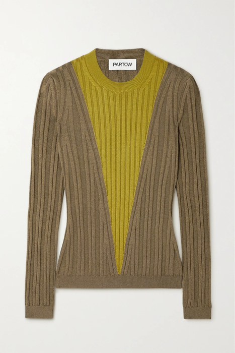 유럽직배송 파토우 스웨터 PARTOW Kira ribbed cotton-blend sweater 29419655932334251