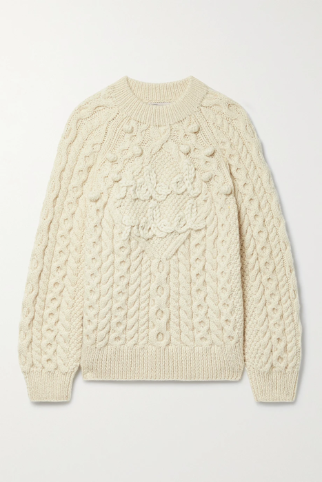 유럽직배송 LINGUA FRANCA Rebel Rebel cable-knit wool sweater 42247633208076103