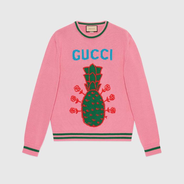 유럽직배송 구찌 GUCCI Gucci - Gucci Pineapple cotton sweater  683096XKB8H5142