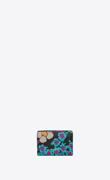 유럽직배송 입생로랑 지갑 SAINT LAURENT origami tiny wallet in multicolor flower-print leather 678272AAAHJ1077