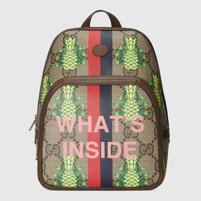 유럽직배송 구찌 백팩 GUCCI Pineapple GG Supreme backpack 636654URRBT8667