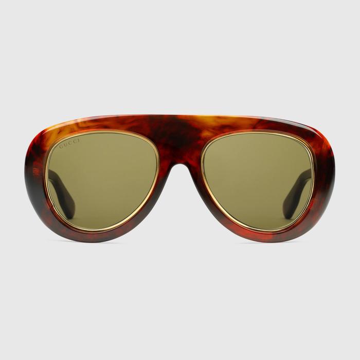 유럽직배송 구찌 GUCCI Gucci Navigator-frame sunglasses 691373J07406030