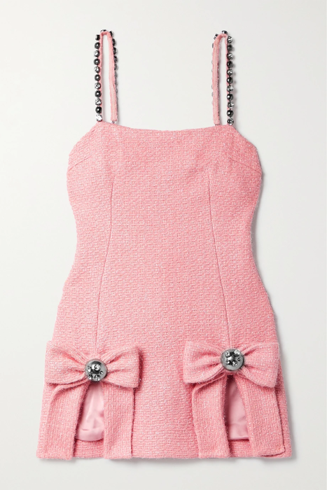 유럽직배송 아레아 미니원피스 AREA Embellished cotton-blend tweed mini dress 24772899113269466