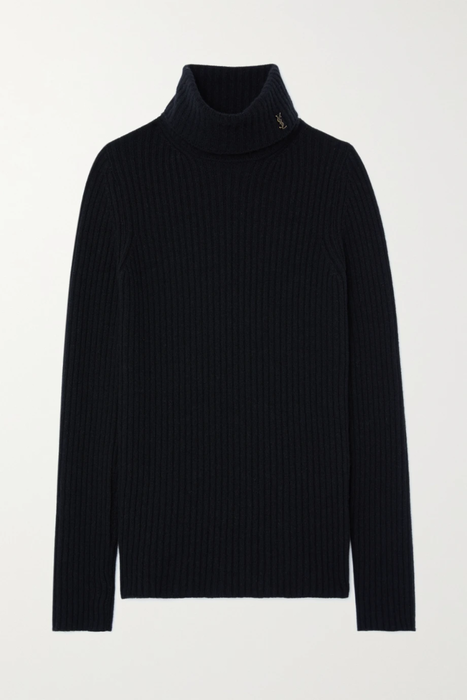 유럽직배송 생로랑 스웨터 SAINT LAURENT Ribbed wool and cashmere-blend turtleneck sweater 38063312419812405