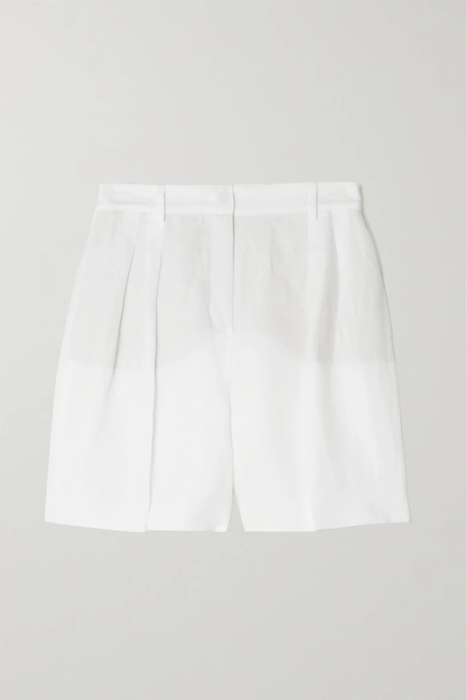 유럽직배송 로로피아나 LORO PIANA Antigua pleated linen-twill shorts 25185454456005553