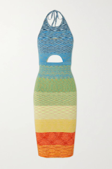 유럽직배송 스타우드 원피스 STAUD Edesia cutout space-dyed ribbed-knit dress 33258524072417449