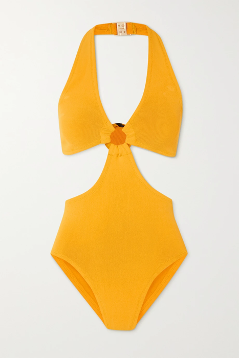 유럽직배송 훈자지 HUNZA G + NET SUSTAIN Ursula Nile cutout seersucker swimsuit 27086482324475139