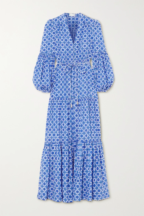 유럽직배송 레베카밸런스 원피스 REBECCA VALLANCE Santorini belted printed cotton-voile maxi dress 33258524072822125