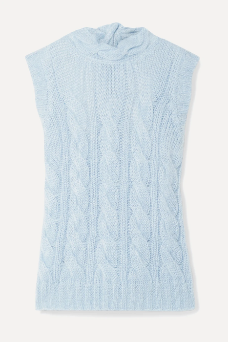 유럽직배송 프라다 PRADA Open-back cable-knit mohair-blend sweater 9679066509330654