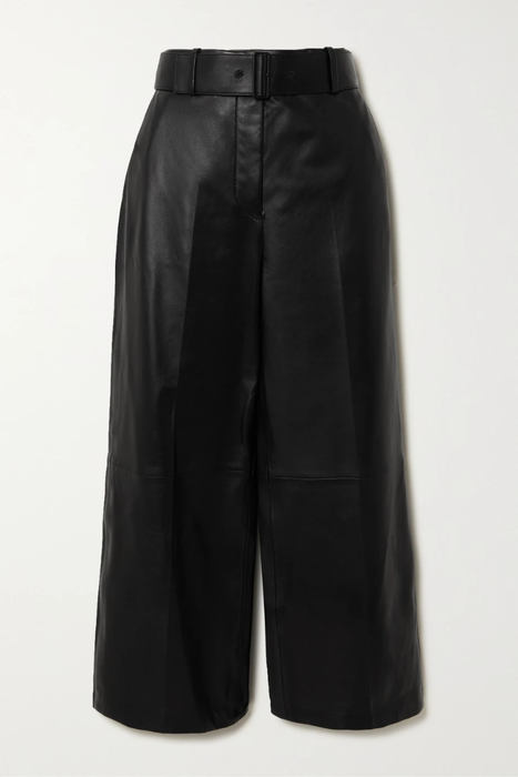 유럽직배송 조셉 팬츠 JOSEPH Taja belted cropped leather wide-leg pants 25185454455855421