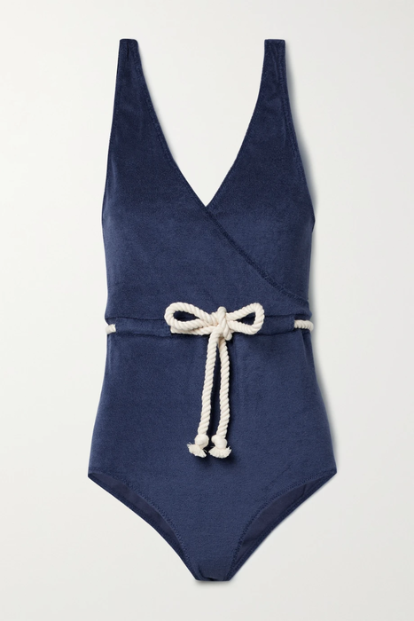 유럽직배송 리사마리페르난데즈 LISA MARIE FERNANDEZ Yasmin wrap-effect rope-detailed stretch-cotton terry swimsuit 27086482324427314