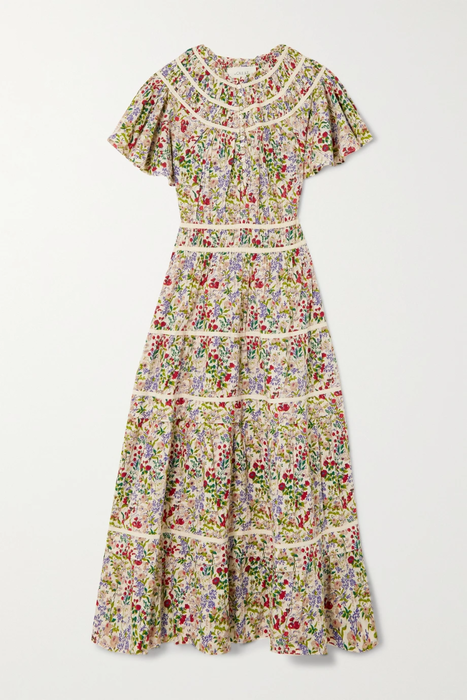 유럽직배송 THE GREAT. The Storyteller tiered floral-print cotton dress 24665545640686133