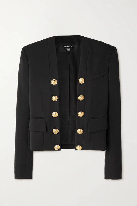 유럽직배송 발망 BALMAIN Cropped button-embellished wool jacket 33258524072081310
