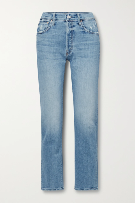 유럽직배송 마더 청바지 MOTHER Hiker Hover distressed high-rise straight-leg jeans 33258524072872067