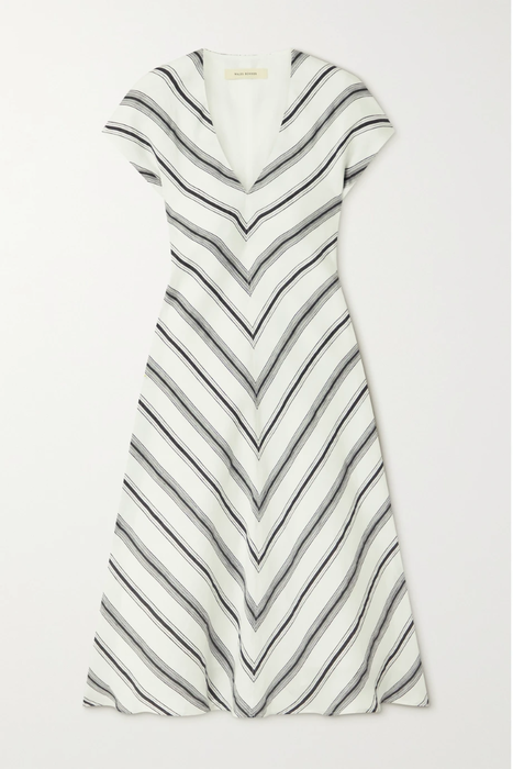 유럽직배송 웨일스보너 원피스 WALES BONNER Depara striped linen and silk-blend midi dress 24772899113266008