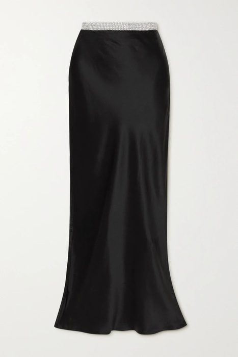 유럽직배송 MICHAEL LO SORDO Crystal-embellished silk-satin maxi skirt 22250442026357731