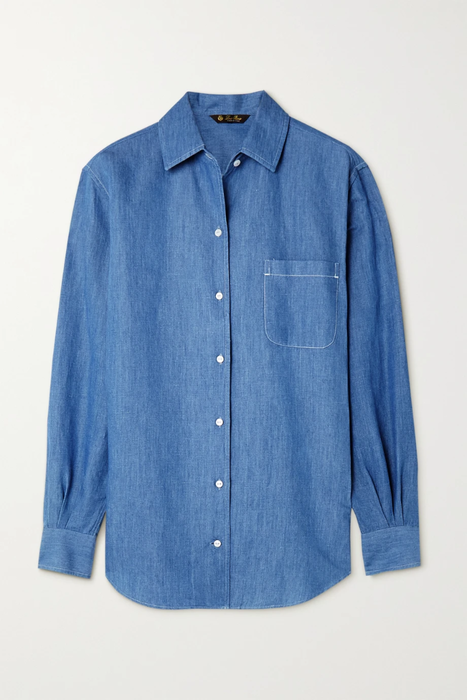 유럽직배송 로로피아나 셔츠 LORO PIANA Andre linen and cotton-blend chambray shirt 25185454456005549