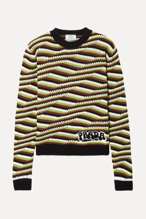 유럽직배송 프라다 PRADA Striped cashmere sweater 1890828707375590