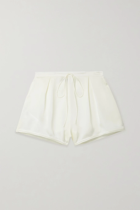유럽직배송 생로랑 SAINT LAURENT Pleated silk crepe de chine shorts 38063312419837103