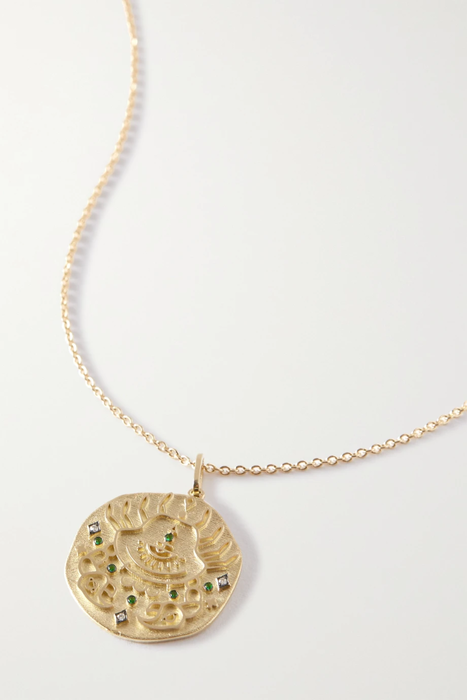 유럽직배송 CHARMS COMPANY Zodiac Virgo 14-karat gold, sapphire and diamond necklace 28941591747010150