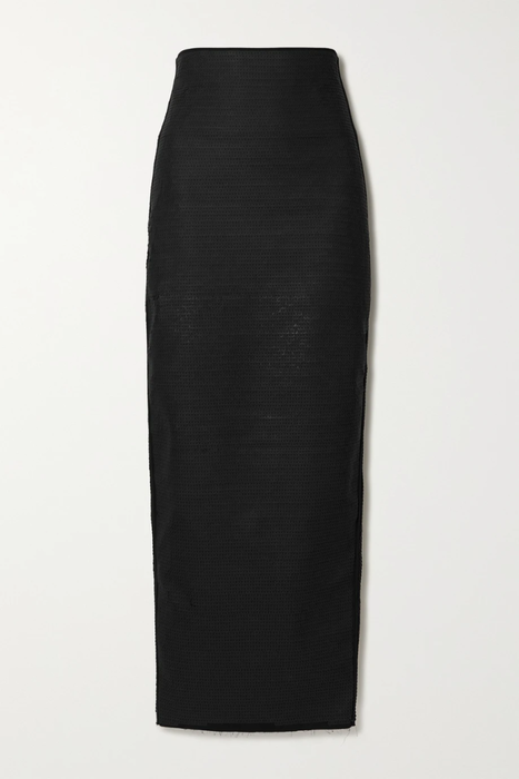 유럽직배송 릭오웬스 스커트 RICK OWENS Black sequined denim maxi skirt 24772899113470353