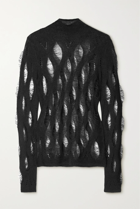 유럽직배송 디온리 DION LEE Distressed open-knit linen-blend sweater 33258524072570237