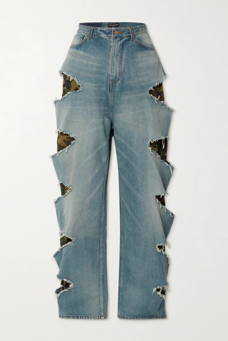 유럽직배송 발렌시아가 BALENCIAGA Layered distressed high-rise jeans 38063312418569785