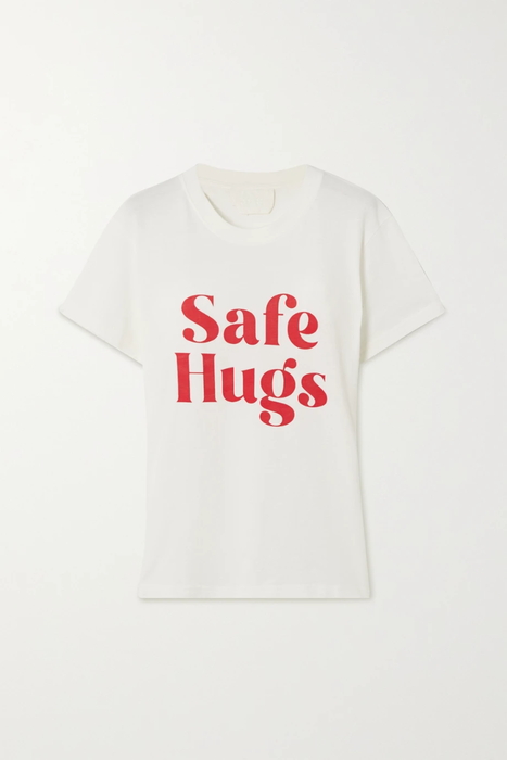 유럽직배송 라실 티셔츠 RACIL Safe Hugs printed cotton-jersey T-shirt 29419655931995231
