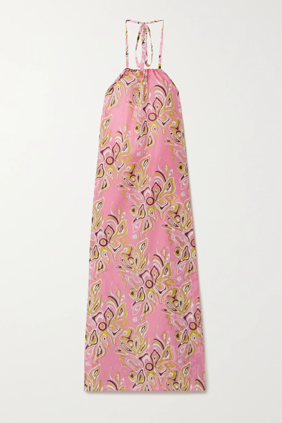 유럽직배송 에밀리오푸치 원피스 EMILIO PUCCI Tie-back floral-print cotton-blend halterneck maxi dress 36856120584982391