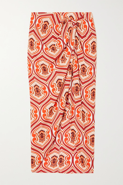 유럽직배송 에트로 스커트 ETRO Wrap-effect printed crepe midi skirt 34344356236797576
