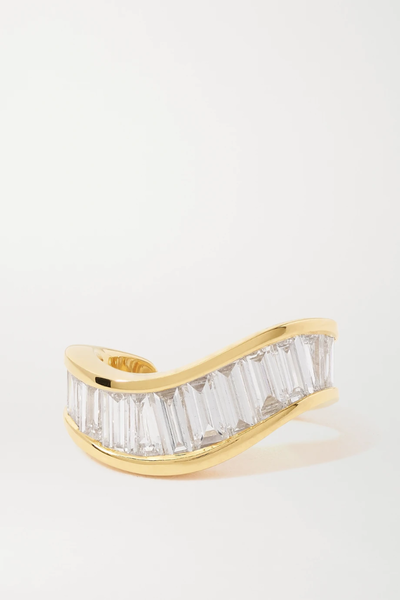 유럽직배송 아니타고 이어 커프 ANITA KO Wave 18-karat gold diamond ear cuff 560971903990082