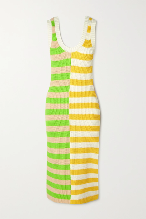 유럽직배송 스타우드 원피스 STAUD Seashore striped ribbed cotton-blend midi dress 33258524072417607